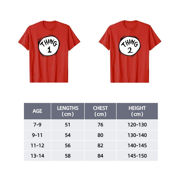Cat in the Hat Costume Kids – Thing 1 Thing 2 Dr Seuss Book Week Outfit Set