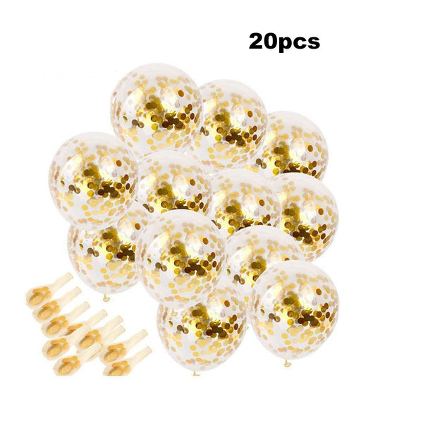 Gold Confetti Balloon Latex Standard Retro Balloons Wedding Birthday Party