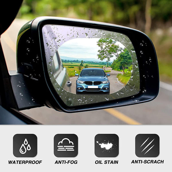 10Pcs Rainproof Car Rearview Mirror Sticker Anti-fog Protective Film Rain Shield