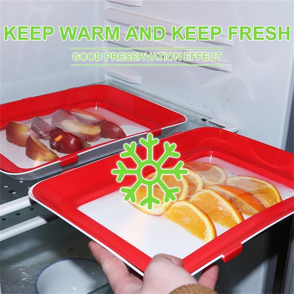 Creative Food Preservation Tray Food Fresh Keeping Food Storage Kitchen AU