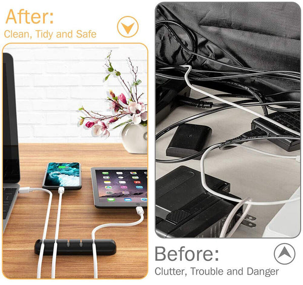 3x USB Charge Cable Holder Desk Cable Clips Organizer Cord Management 3/5/7Cilps