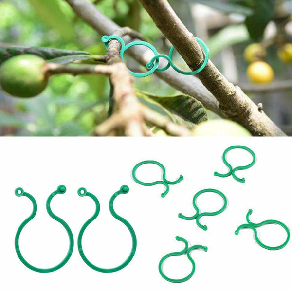 120X Garden Plant Clip Tomato Tie Stem Orchid Support Weatherproof Grow Training
