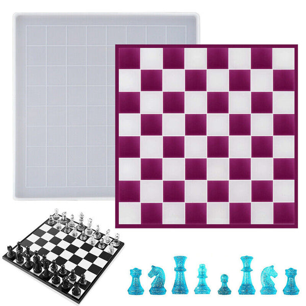International Chess Set Silicone Resin Mold Jewelry Pendant Epoxy Casting Mould