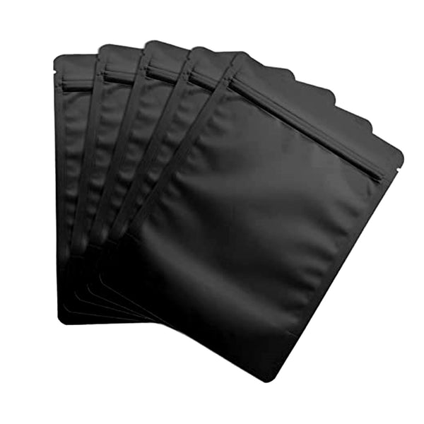 100PCS Black Aluminum Bag Mylar Foil Pouch Heat Sealer Food Storage Package Bags