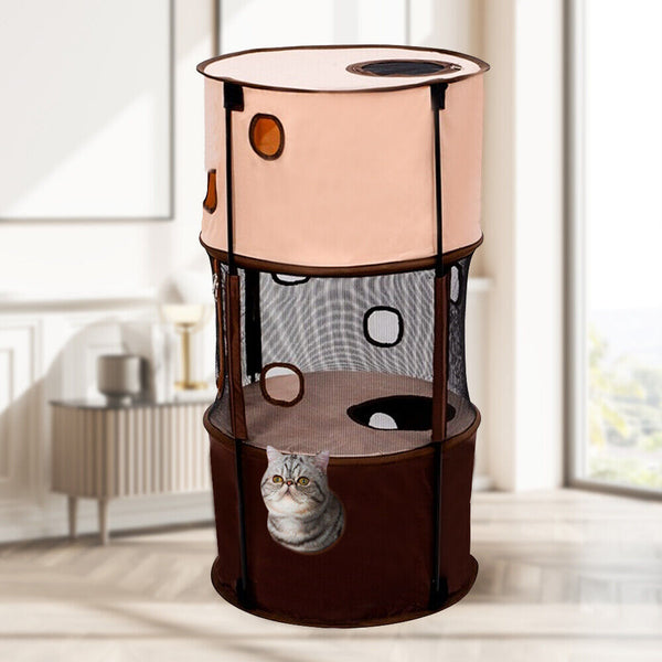 Cat climbing cat cage frame tent pet tree shelf cat pet cat house 3 layer house