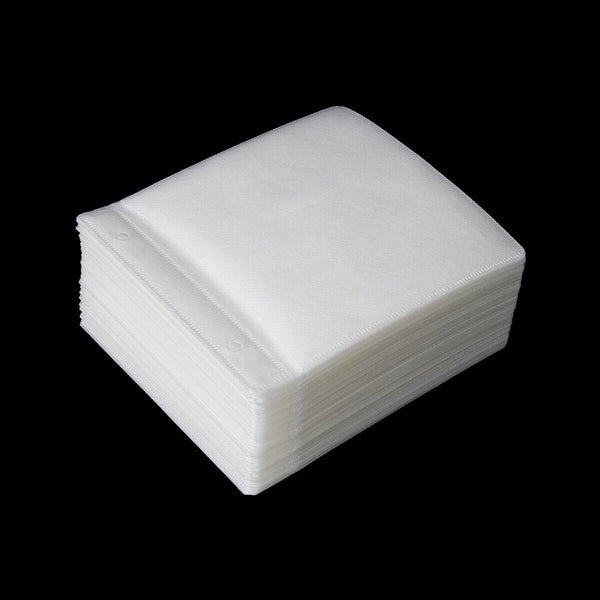 600PCS Premium White CD DVD Double Sided Plastic Sleeves Holds 2 Discs Sleeves