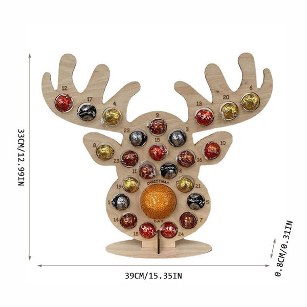 Party Christmas Tree Chocolate Holder Christmas Advent Calendar Wooden Frame