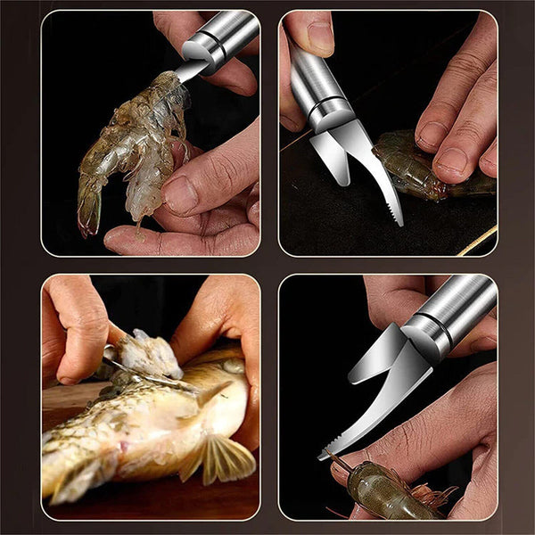 Shrimp Line Scale Multifunctional 5in1 Fish Maw Peeler Prawn Knife Kitchen