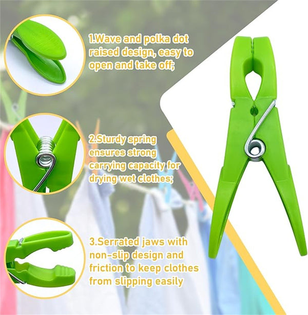 48PCS Colorful Plastic Clothespins Laundry Pegs Hanging Clips