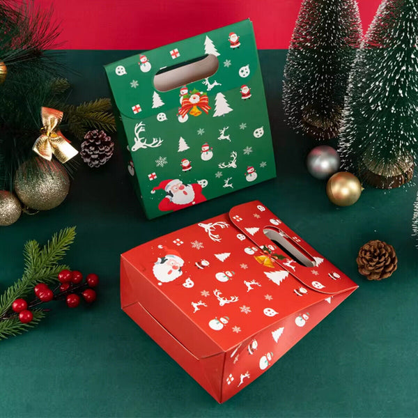 50PCS Christmas Candy Biscuit Packaging Box Small Gift Bag for Baking Hand Treat
