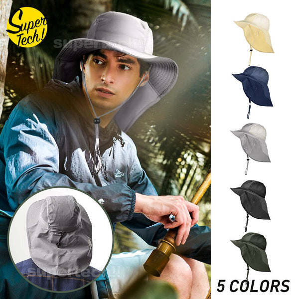 Neck Flap Cap Outdoor Hiking Fishing Hat Sport Sun Protection Wide Brim Cover