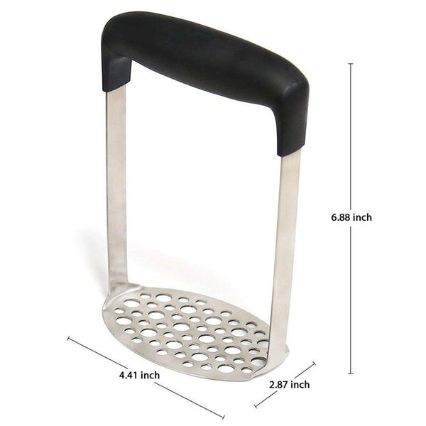 2X Potato Masher Vegetable Kitchen Resistant Crusher Press Heat Stainless Steel