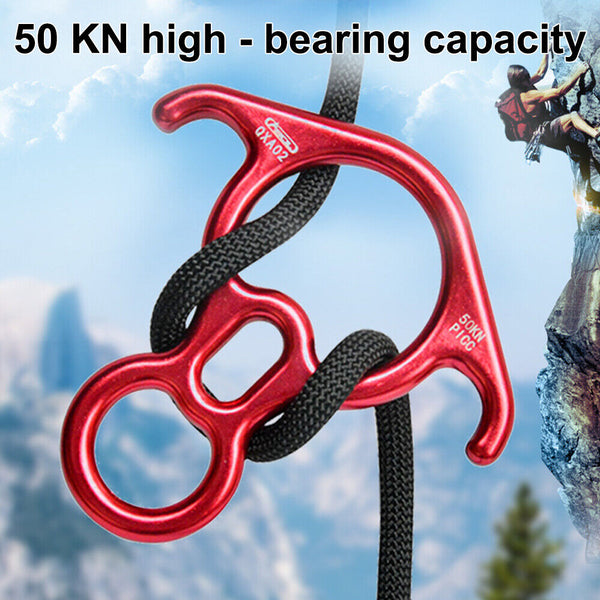 Rock Climbing Carabiner 50KN Descender Rappel Ring Buckle Rigging Belay Device