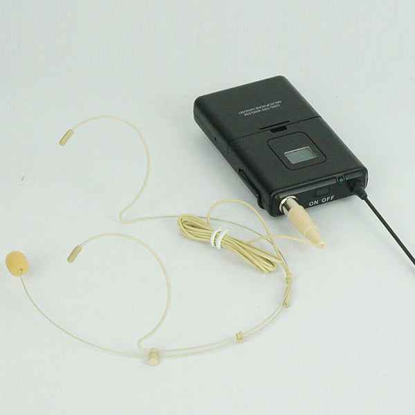 Dual Ear Hook Headset Compatible With Shure Wireless Microphone Head