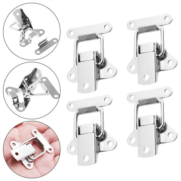 4 X Stainless Steel Clasp Case Clip Loop Suitcase Box Trunk Latch Lock Guitar AU