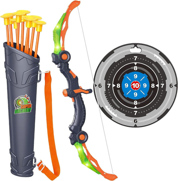 Bow and Arrow Toys LED Light Up Archery, Toy Christmas Gift Boy Girl Birthday