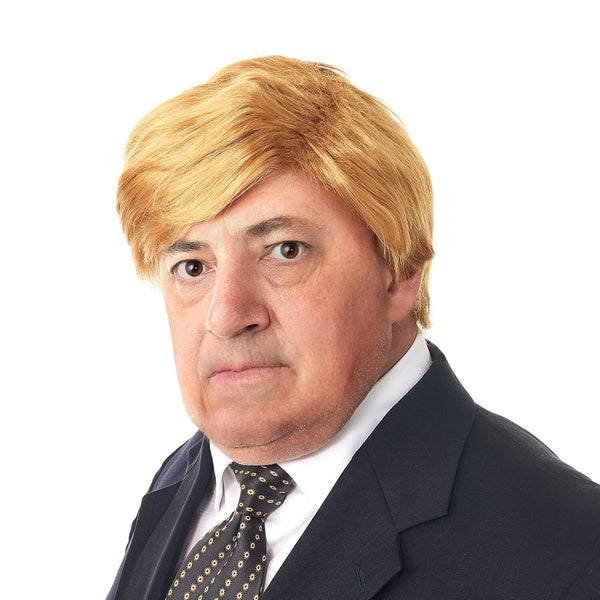 USA President Fancy Dress Costume Wig Red Tie Blonde Donald Trump Cosplay Adults