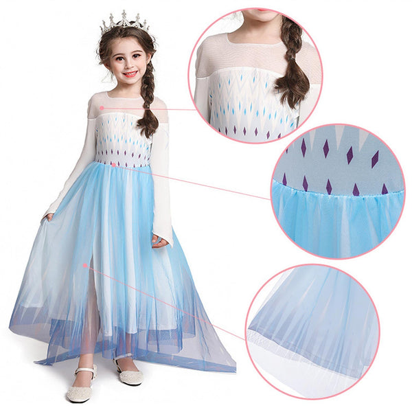 Kids Girls Princess Elsa Dress Birthday Party Costume Book Week Christmas Fancy