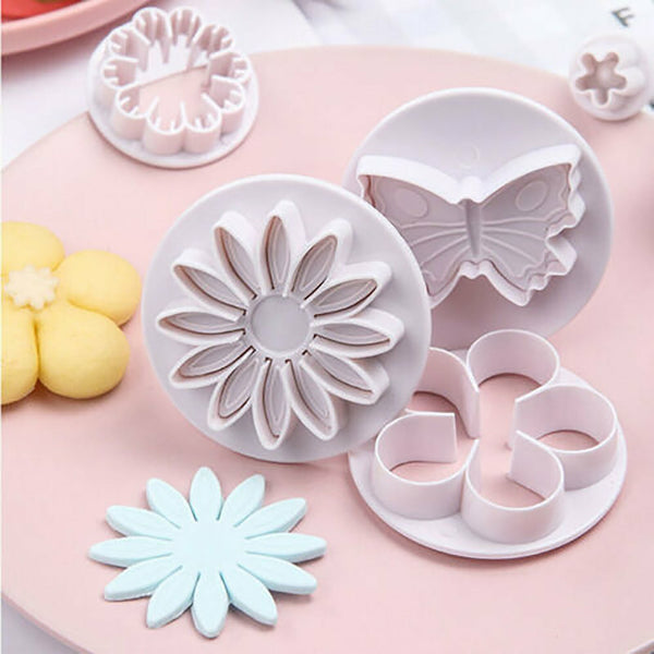 66pcs Sugarcraft Fondant Flower Mold Set | Cake Decorating Embossing Tools Kit
