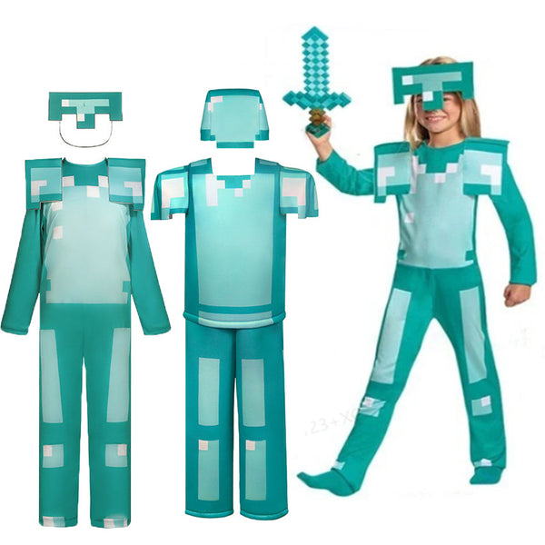 Minecraft costume kids diamond armour dress up outfit for Book Week
