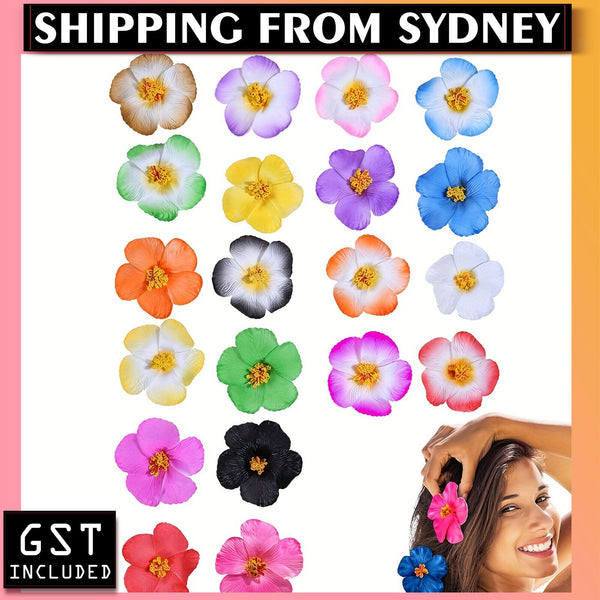 5X Sweet Style Plastic Flower Hair Claws Big Round Solid Color Foam Plumeria