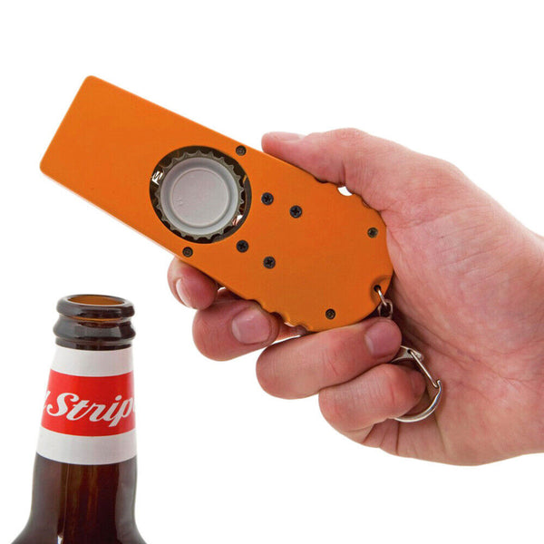 Bottle Cap Launcher Beer Drink Shooter Key Opener Flying Gun Ring Gift Top Zappa