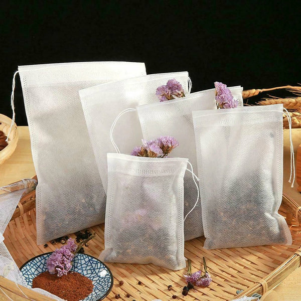 500X Empty Teabags String Heat Seal Filter Paper Herb Loose Tea Bags 3 Sizes AU