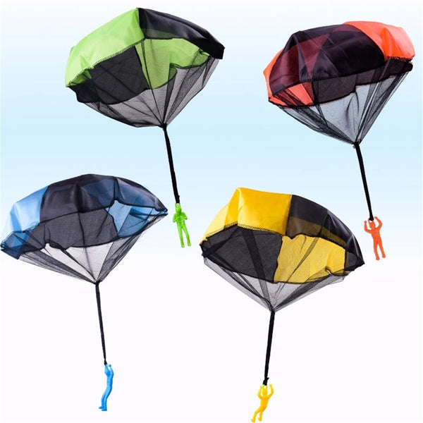 Hand Throwing Mini Soldier Parachute Funny Toy Kid Outdoor Game Play