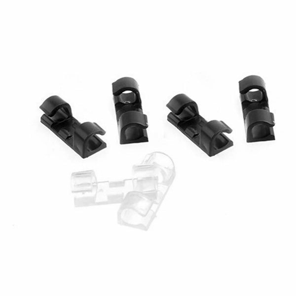 100PCS Cable Clips Management Holder Cord Wire Line Organizer Self-Adhesive AU