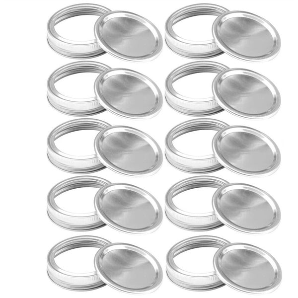 Splits Lids Sealing Storage Solid Caps Cover for Regular/Wide Mouth Jar