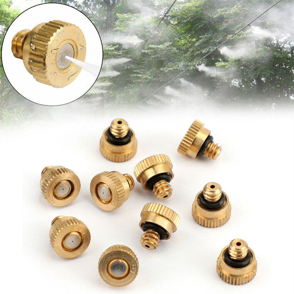30pcs Brass Misting Nozzles Water Mister Sprinkle fits Cooling System 3/16 0.3mm