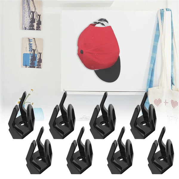 10/20X Self Adhesive Hat Rack Display Hooks Wall Door Baseball Cap Holder Hanger