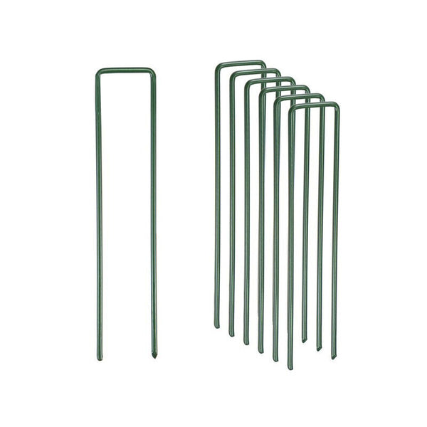 50PCS Synthetic Artificial Grass Turf Pins U Shaped Fastening Pegs Lawn Weed Mat