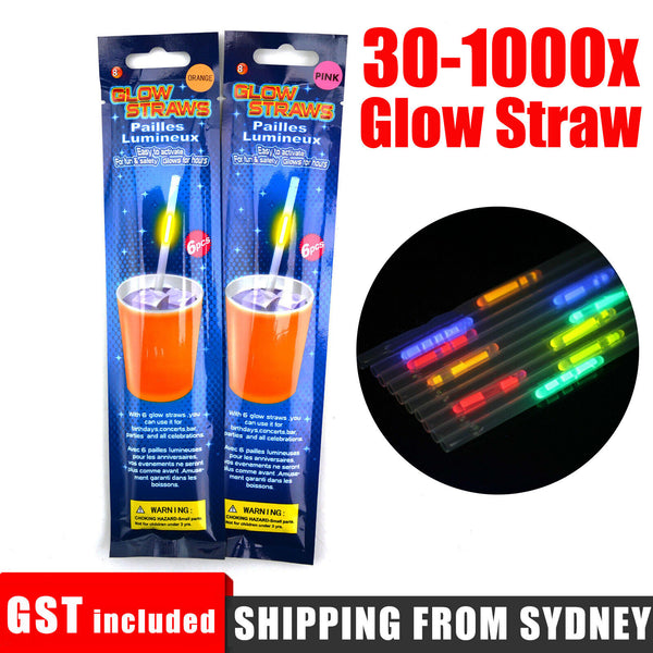 Fluorescent Glow Sticks Straws Night Club Bar KTV Cheering Props Lumino