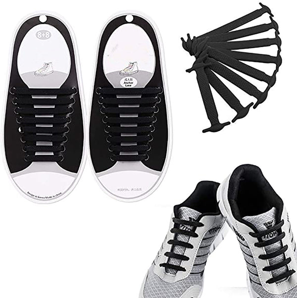 12X Dress Shoes No Tie Elastic Shoelace Shoe Lace Lazy Laces Silicone Shoe Lace