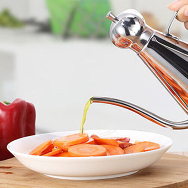 Dispenser Vinegar Bottle Stainless Steel Cooking Pot Pourer Olive Oil Kitchen AU