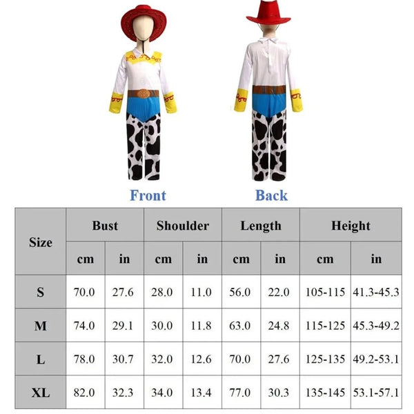 Girls Cowgirl Sheriff Costume Kids Western Fancy Dress Book Week Party Outfit Hat