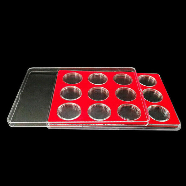 12 Holes Coin Collection Box Protective Display Case Storage Organizer Holder AU