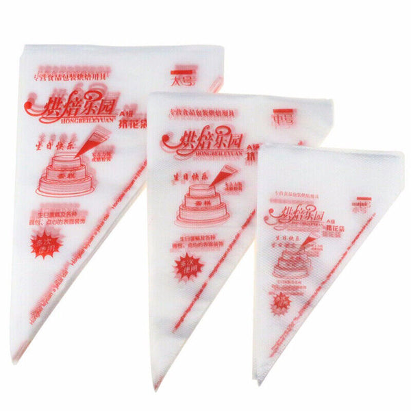 100-200PCS Disposable Piping Bags For Cake Decor Icing Frosting Piping NozzlesAU