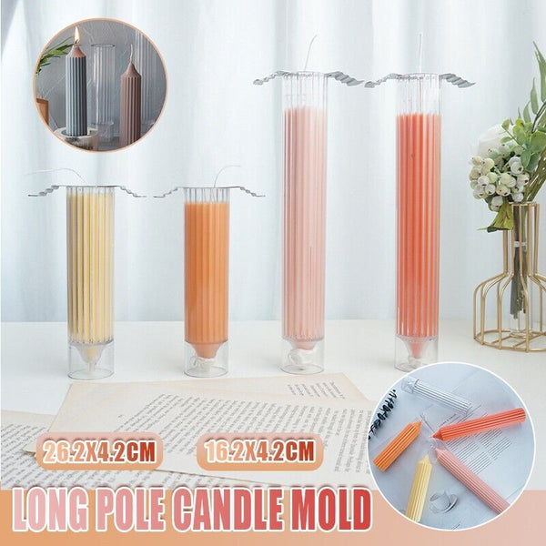 Long Pole Candle Mold Plastic Pillar Candle Making DIY Candle Mould Supplies AU