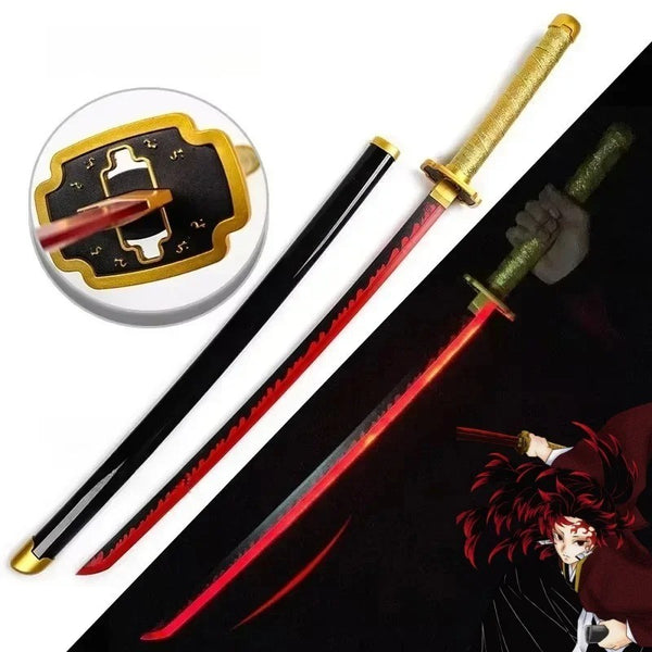 Demon Slayer LED Light Up Katana Sword Tanjiro Rengoku Cosplay Gift
