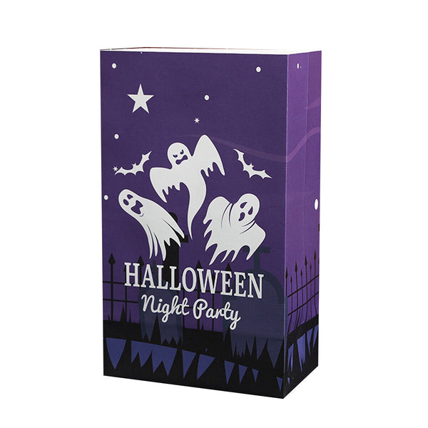 25pcs Halloween Kraft Paper Treat Bags Creative Candy Flat Pockets for Party