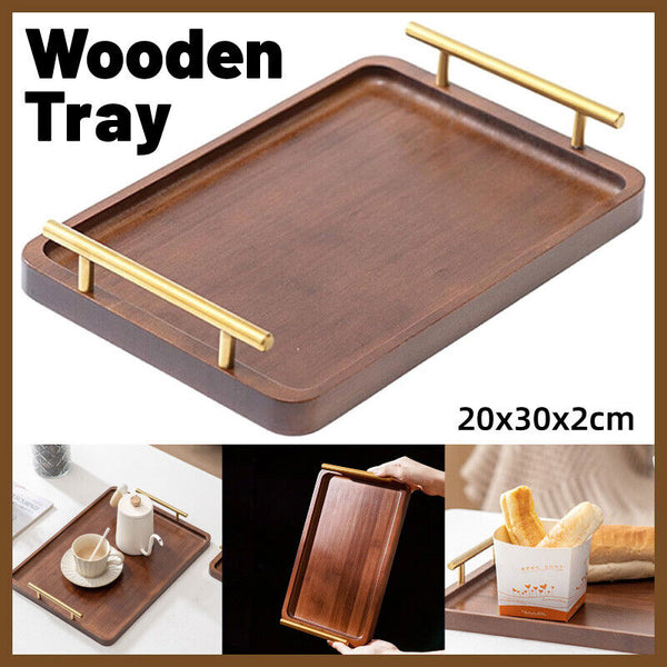 Rectangular Wooden Tea Tray Simple Household Serving Tray Kitchen Tea Tray AU