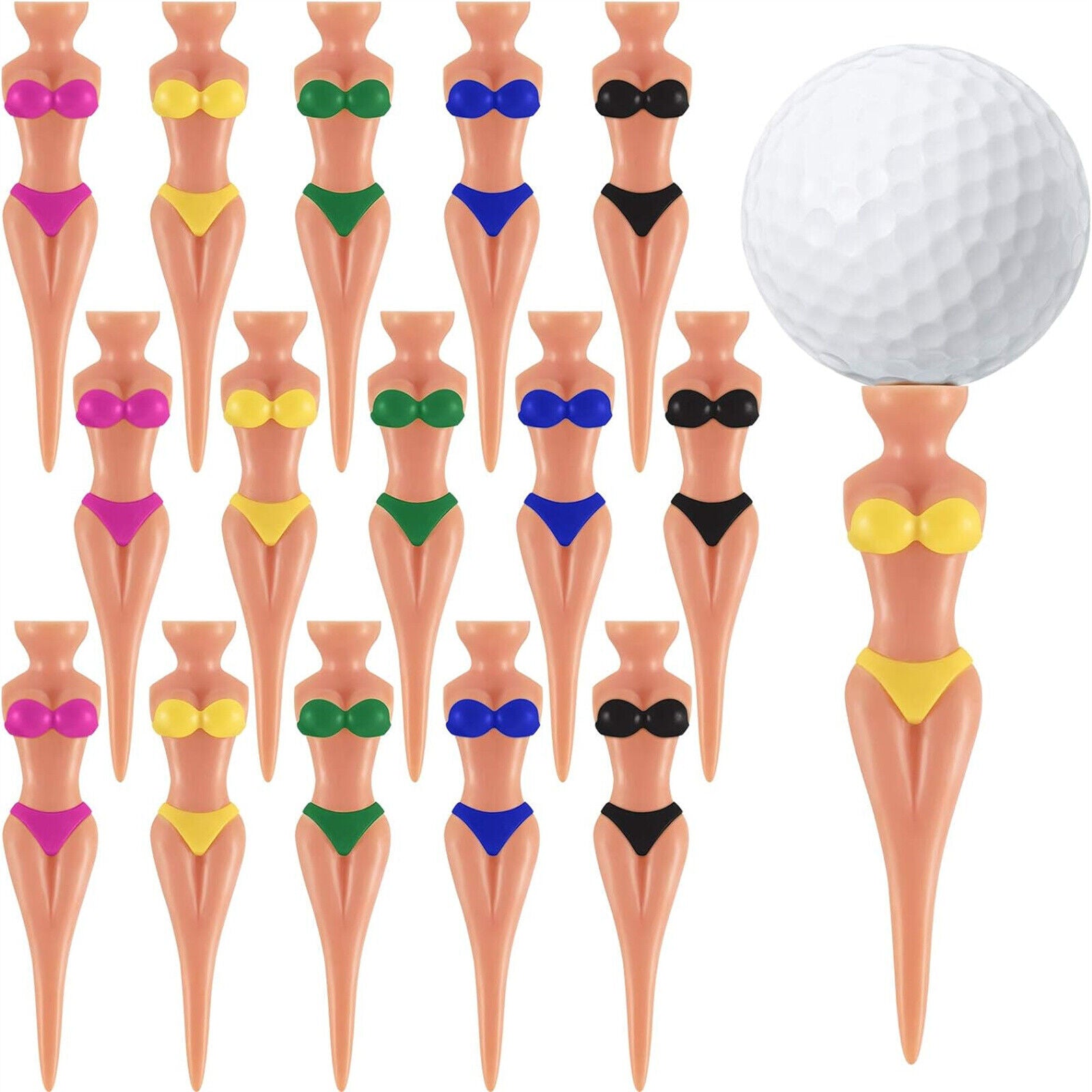 10/20/50PCS 76mm Funny Golf Tees Lady Girl Golf Tees Bachelor Party Golfing Gift