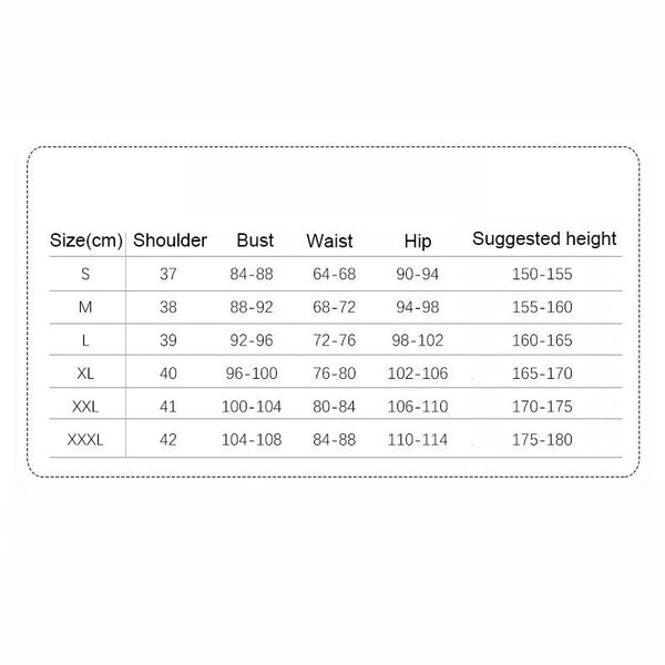 Sayaka Miki cosplay costume size chart – Madoka Magica sizing cm