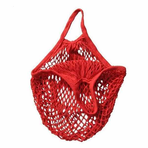 6PCS Mesh Net Turtle Bag String Shopping Bag Reusable Fruit Storage Handbag Tote