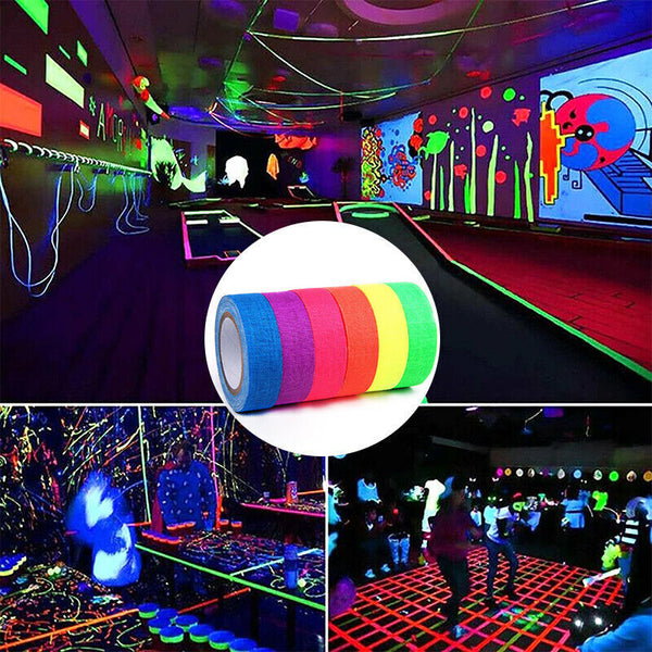 6X Luminous Fluorescent Tape Glow In The Dark Night Self-adhesive Safety Sticker