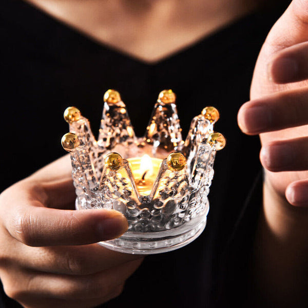 Candle holder decoration Candlestick Candle Decoration Crystal Crown Home
