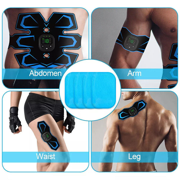 Gel Pads Fitness Exerciser Abdominal Stimulator Muscle Trainer for ABS AUS