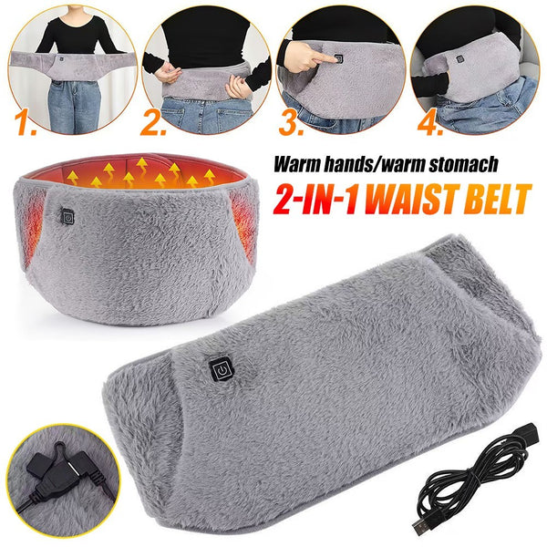 Heat Pad Belt Menstrual USB Cramps Waist For Period Pain Relief Electric Heating